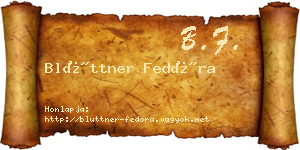 Blüttner Fedóra névjegykártya